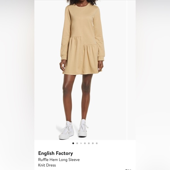 English Factory Brown Sweat shirt Dress! Excellent condition! - Picture 1 of 5